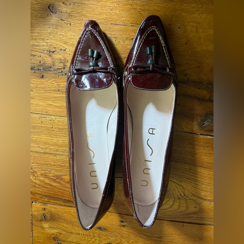 Unisa peg heel. Brick red, faux leather. Serious offers only.